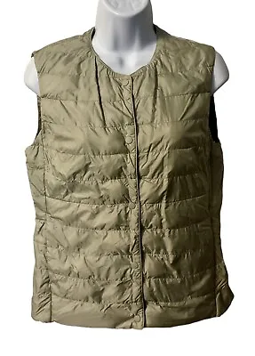 *New* UNI GLOW ULTRA LIGHT Down Quilted Snap Packable Vest With Bag Women’s S • $34.50
