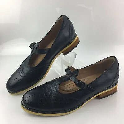 Mona Flying Women's Handmade Leather T Strap Mary Jane Wingtip Shoes Size US 8 • $74