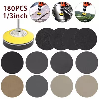 180x Assorted Sanding Discs Waterproof Wet Dry Mix Paper Pad Sandpaper Sander ☊ • $36.29