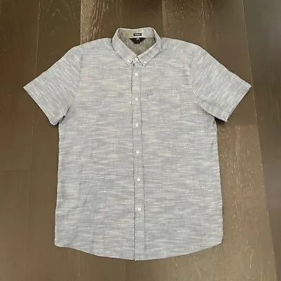 Volcom Shirt Mens XL Modern Fit Blue Button Up Cotton Blend Casual Adult • $11.96
