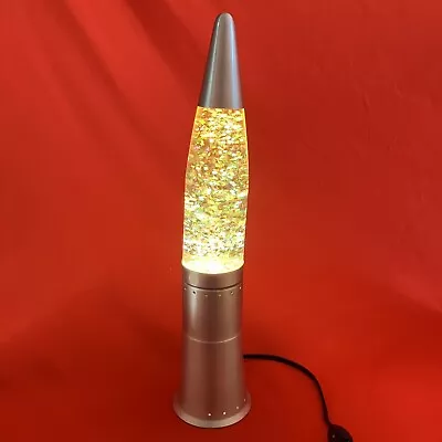 Pliable Art 2002 19” Silver Bullet Motion/Lava Lamp Iridescent Glitter/Confetti • $50