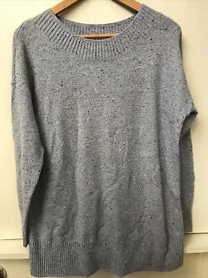 J.Jill Pure Jill Round Neckline Sweater Tunic Blue Granite Size S Small • $22.95