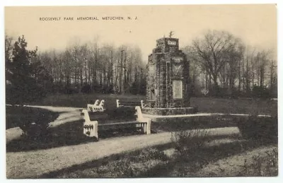 Metuchen NJ Roosevelt Park Memorial Old New Jersey Postcard • $4