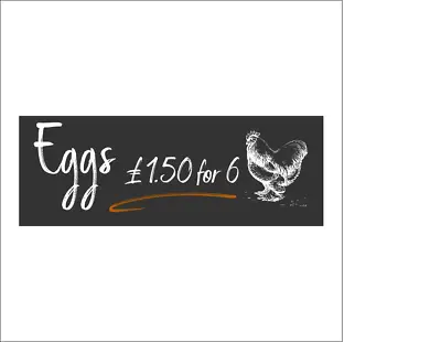 Personalised Custom Chicken Eggs For Sale Sign Brushed Aluminium Wall Door • £9.49