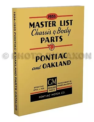 $44 • Buy Pontiac Master Parts Book 1932 1933 1934 1935 Illustrated Catalog With Numbers