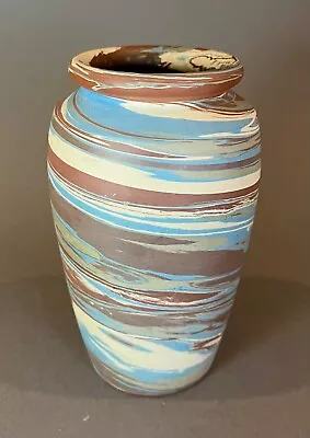 Antique Niloak Mission Swirl Vase; 1925-30; 2nd Art Mark; Arkansas Art Pottery; • $149