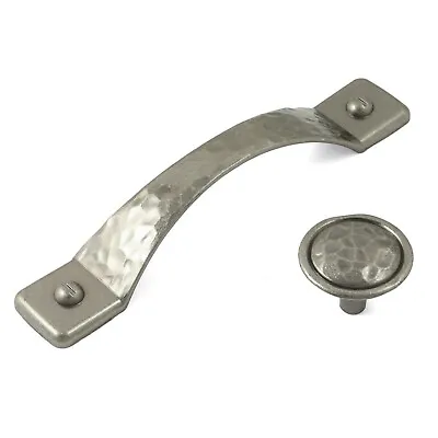 Mottled Pewter Finish Door / Drawer Handles Or Knobs | Kitchen Cupboard Cabinet • £4.79