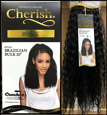 £8.95 • Buy Cherish Brazilian Bulk 20  Synthetic Crochet Braid Curly Hair Extensions