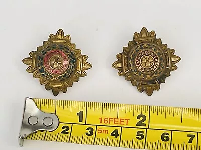 Two Vintage British Military Officers Rank Pips Bath Stars Tria Juncta In Uno • £7.99