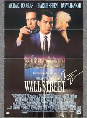 Oliver Stone Signed Wall Street 27x40 Original Movie Poster Autograph ~ BAS • $399.99