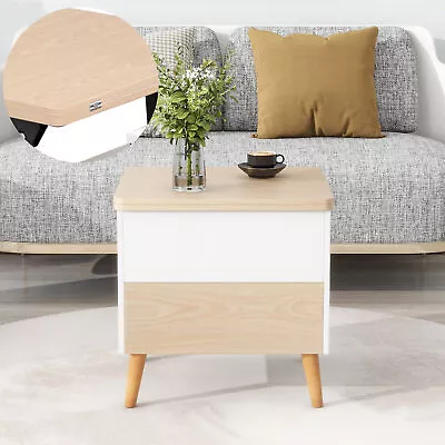 Modern Multi-functional Coffee Table Extendable Storage & Lift Top In Oak • $242.54