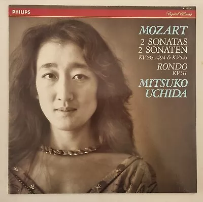 Philips 412 122-1 Mitsuko Uchida Plays Mozart 2 Piano Sonatas KV533 KV494 NM LP • $50