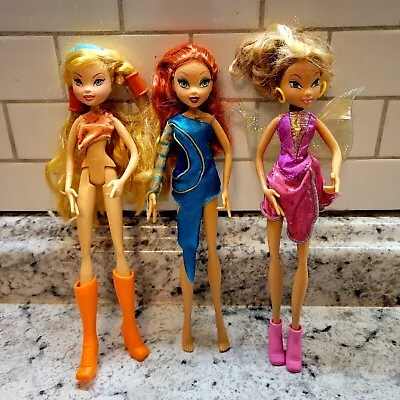 Lot Of 3 Vintage Winx Girl Girls Dolls - Flora Bloom Stella  • $74.99