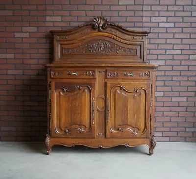 Antique French Country Oak Buffet ~ French Provincial Sideboard • $4995