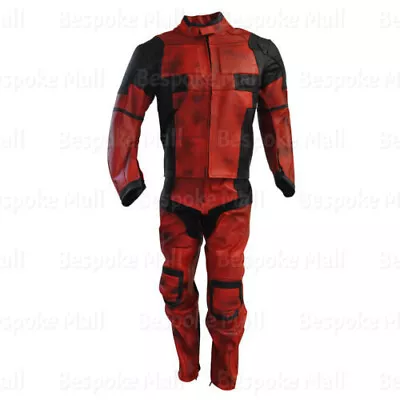 New Men Ryan Reynolds DeadPool Movie Motorcycle Gear Leather Two Piece Suit-399 • $339.99