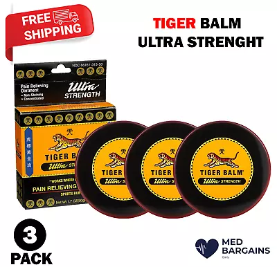 Tiger Balm Ultra Strength Pain Relieving Ointment 50gm - 3 Pack (EXP: 01/2027) • $13.95