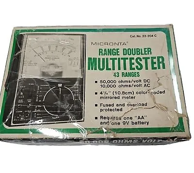 Micronta Range Doubler Multitester 22-204A Untested Vtg • $16.95