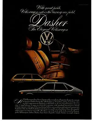 $9.95 • Buy 1976 VW Volkswagen Of America Dasher 37 MPG 4-Door Sedan Station Wagon Print Ad