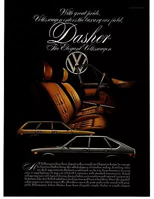 1976 VW Volkswagen Of America Dasher 37 MPG 4-Door Sedan Station Wagon Print Ad • $9.95