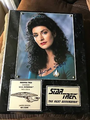 Marina Sirtis Deanna Troy Autograph 481/2500 Limited Edition Plaque With COA • $149