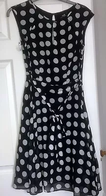 Wallis Womens Polka Dot Summer Dress. Size 10 • £9.99