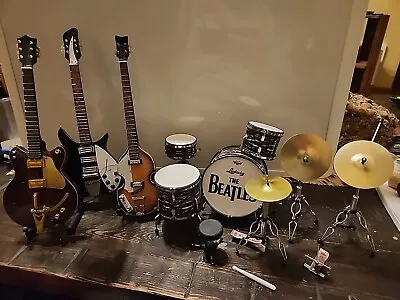 Miniature Beatles Instrument Set  Guitars And Drums • $64.99