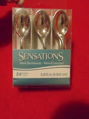 SENSATIONS Mini Silverware Mini Spoons - Box Of 24 Spoons - NIB • $5.95