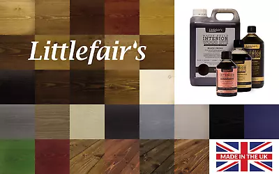 Littlefair's Indoor Wood Stain Water Based Eco Friendly Light & Dark Finishes • £51.95