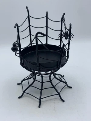 $40 • Buy YANKEE CANDLE Pedestal Spiderweb Candle Holder - Halloween - Rare