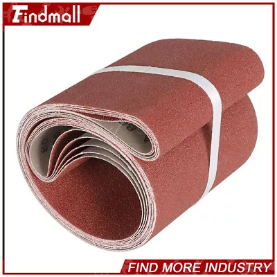 Findmall 5 PCS 6  X 48  80 Grit Premium Aluminum Sanding Belts Red US • $20.08