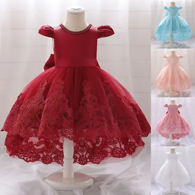 Flower Kid Girls Tutu Dress Birthday Party Princess Wedding Bridesmaid Ball Gown • £14.29