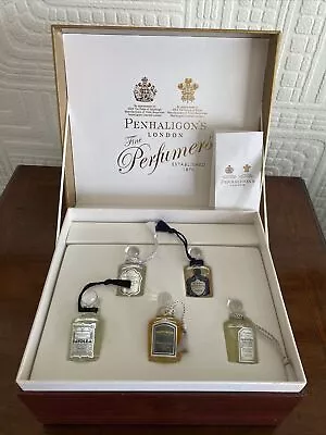 PENHALIGONS OF LONDON BOXED MENS PERFUME SET 5 X 5ml BOTTLES • £45