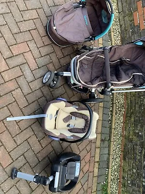 Quinny Buzz Travel System- Pushchair & Moses Basket And Car Baby Seat • £49