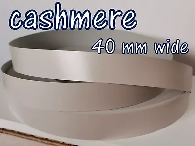 40 Mm Wide  Melamine Pre Glued Iron On Edging Tape/Edge Banding Cashmere • £1.10