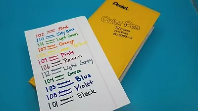 Pentel Color Pen Made In Japan S 360-12 Pack Multi-color Marker Set • $10