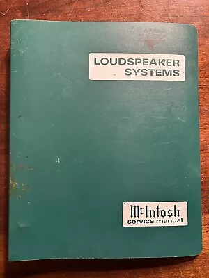 McIntosh Loudspeaker Systems XR14 -16 -19 XRT20 XL10 Service Manual Original OEM • $79.99