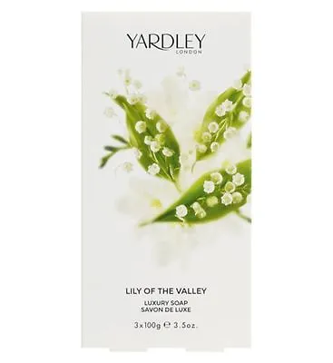 Yardley Lily Of The Valley Luxury Soap 3x Net 100g  • £10.99