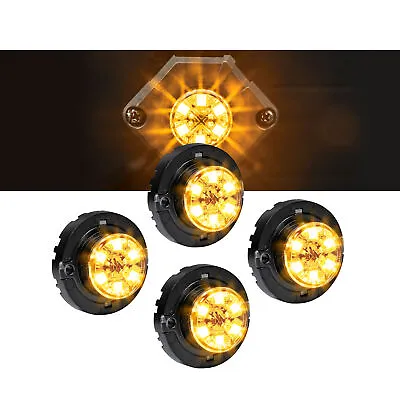 $135 • Buy 4pc LAMPHUS SnakeEye-III LED Hideaway Strobe Light SAE Class1 IP67 Amber