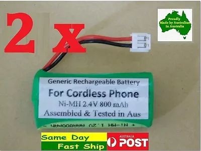 2 Pcs Generic 2.4V Ni-MH Replacement Battery For Uniden XDECT R005 R035BT R055 • $17.49