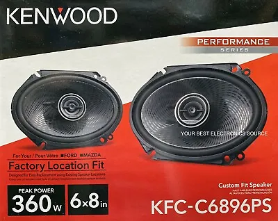 NEW Kenwood KFC-C6896PS 6 X8  2-Way Coaxial Car Audio Speakers (PAIR) 6x8 • $66.50