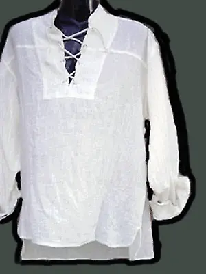 BNWT Pirate ShirtCheese Cloth Cotton white Colorl/s..Size L • $19.57