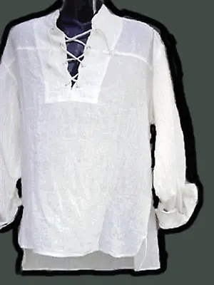 BNWT Pirate Shirtwhite Colorl/s Cheese Cloth..Size M • $19.57