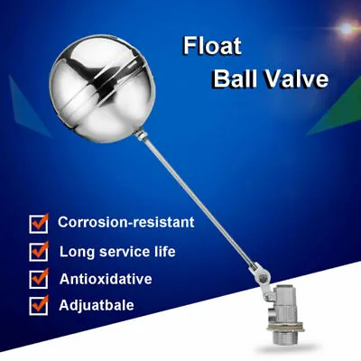 £12.39 • Buy Stainless Steel Float Ball Water Tank Aquarium Float Valve/Ball-cock 1/2 
