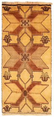 Traditional Hand Knotted Gabbeh Carpet 2'9  X 6'1  Wool Area Rug • $311.80