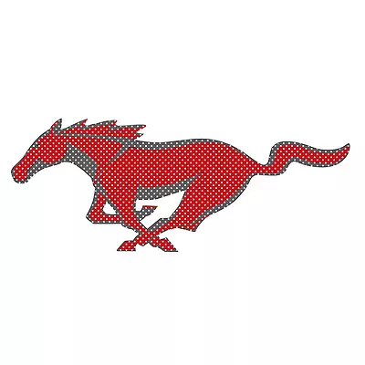 Ford Mustang Pony Red 12  3M Perforated Unobstructed View Window Graphic Decal • $20.99