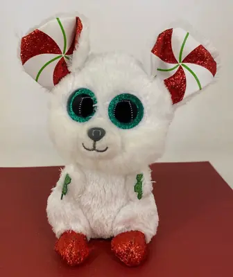 TY ☆Beanie Boos ☆TySilk Christmas / Xmas Mouse - CHIMNEY -Soft Toy Plush -Flawed • $10