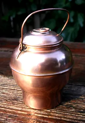 Vintage  Swedish Copper Container Jar Lidded • $39.99