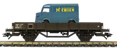 MARKLIN HO-SCALE #44900.003 SNCF LOW SIDE CAR W/ CITROËN H DELIVERY TRUCK ASSION • $39.96