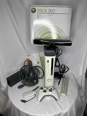 Microsoft Xbox 360 Pro 20GB Console - Matte White With Box Plus Extras Tested • $119.99