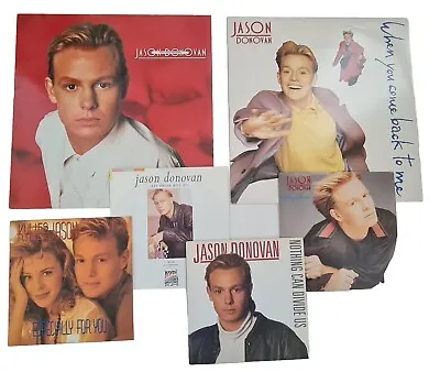 1980s Jason Donovan Vinyl Collection 1 Album 1 Extended Single & 4 Singles • £19.99